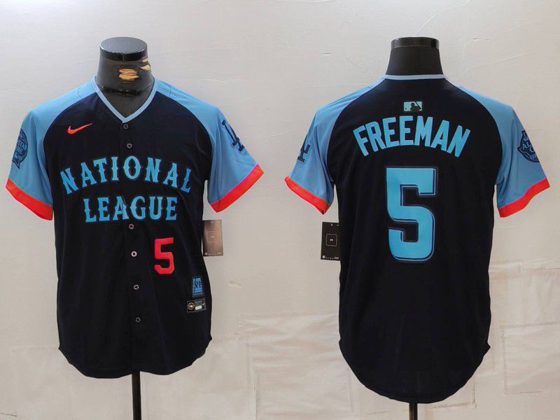 Men Los Angeles Dodgers #5 Freeman Blue All star 2024 Nike MLB Jersey style 8155->los angeles dodgers->MLB Jersey